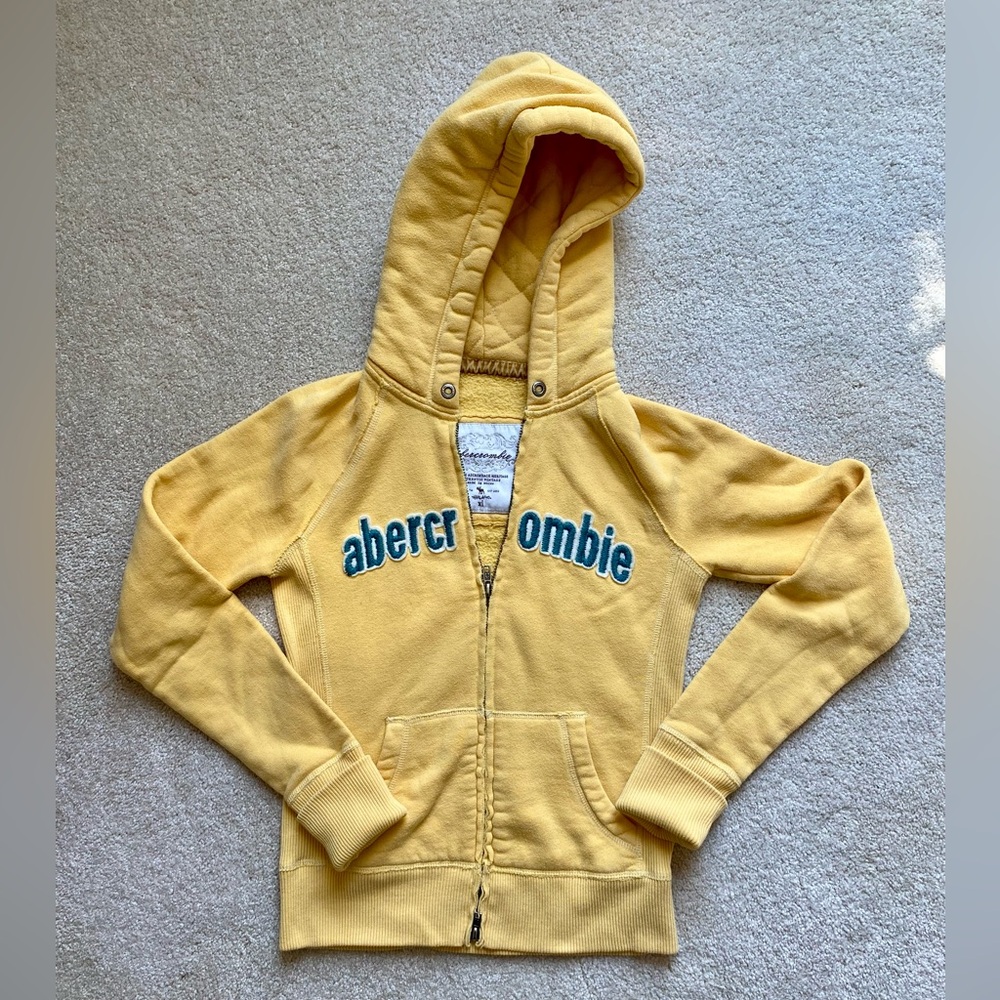Abercrombie Kids Y2K Yellow Hoodie
